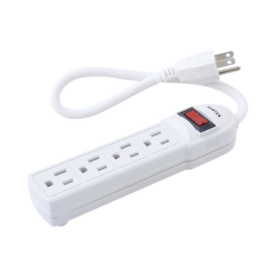Imagen de Multicontacto con cable 30 cm. 4 tomas 127 Vca línea, tierra, neutro 15 A max.