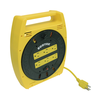 Imagen de Multicontacto Eléctrico Tipo Carrete con 6 Contactos y 6 metros de Extensión / 127 V CA 10 A Máximo.