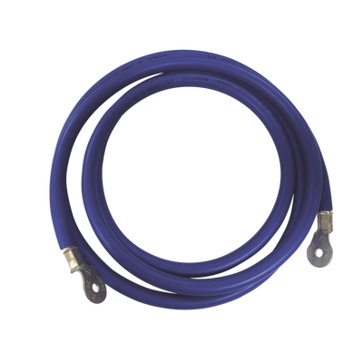 Imagen de Cable para Baterías,  2.2 m Azul Calibre 2 AWG con Terminales de Ojo en Ambos Extremos