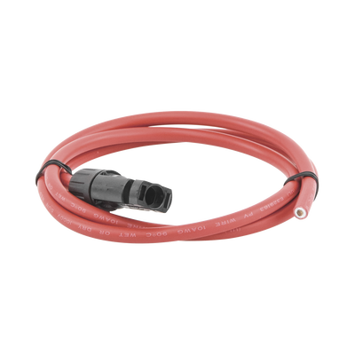 Imagen de Cable Fotovoltaico, 1 m, Rojo, Calibre 10 AWG con Terminal MC4-M en un extremo