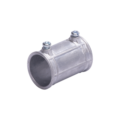 Imagen de COPLE 1/2" (13MM) PARED DELGADA CON TORNILLO TIPO AMERICANO, GALVANIZADO - ETIQUETA VERDE
