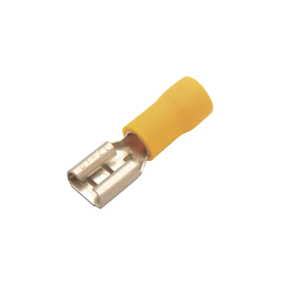 Imagen de Terminal tipo hembra aislada 0.250 / 12 - 10 AWG / Amarillo / Para baterías con terminal F1 / Paquete de 25 piezas.