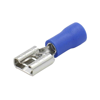 Imagen de Terminal tipo hembra aislada 0.250 / 16 - 14 AWG / Azúl / Para baterías con terminal F1 / Paquete de 25 piezas.