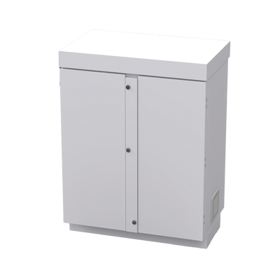 Imagen de Gabinete de Lámina Galvanizada para  Baterías (Hasta 12 Baterías PL110D12) y Equipo de Comunicación.