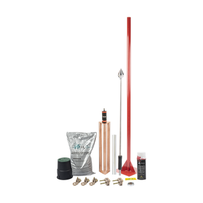 Imagen de Kit Pararrayo con Accesorios para Protección de Diámetro de 80 m.