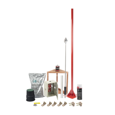 Imagen de Kit Pararrayo con Accesorios para Protección de Diámetro de 200m.