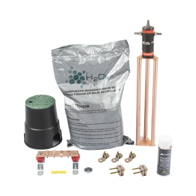 Imagen de Kit de tierra física modelo TG45AB con Electrodo Magnetoactivo, capacidad: 45 AMP