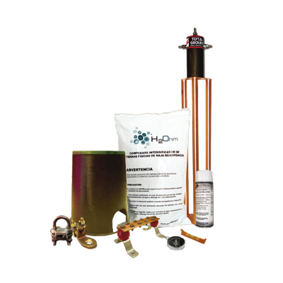 Imagen de Kit de Tierra Física con Electrodo TG100AB y accesorios de instalación.