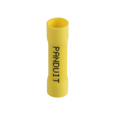Imagen de Conector de Empalme a Tope, Para Cables de 12 a 10 AWG, De Vinilo Aislado, Color Amarillo, Paquete de 25 Piezas