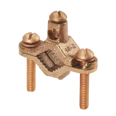 Imagen de Abrazadera de Bronce para Tierra Física para Conductor 2 AWG, 1 Pieza