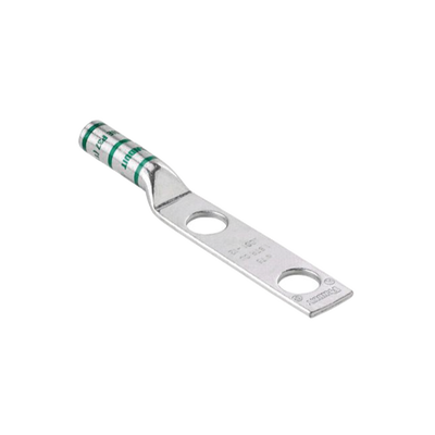 Imagen de Terminal de Compresión Pan-Lug™ de Barril Largo, de Dos Orificios de 1/2", para Cable 6 AWG, Espacios Entre Orificios de 1.75".