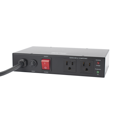 Imagen de Acondicionador de Voltaje / Entrada 120 Vca / 2 salidas @ 120 Vca NEMA 5-15R / 1,800 W / 15 A / Supresión de Picos / Filtro de Ruido EMI/RFI