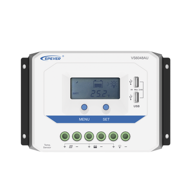 Imagen de Controlador Solar de Carga PWM 12/24V/36/48V 60 A 60 A, Salida USB, con Display