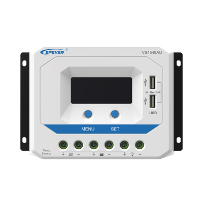 Imagen de Controlador Solar de Carga PWM 12/24/36/48 V 45 A, Salida USB, con Display