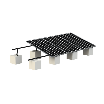 Imagen de Montaje para Panel Solar, Riel "8" de 5400mm para Módulos con Espesor de 30-35mm, Velocidad de Viento Máx. 136km/h (20° a 45°) Con Anodizado Negro