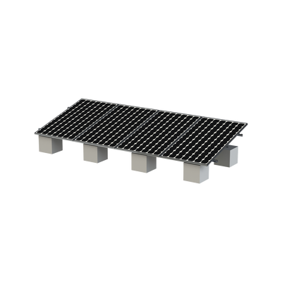 Imagen de Montaje para Panel Solar, Riel "8" de 5450mm para Módulos con Espesor de 35mm, Velocidad de Viento Máx. 136km/h (20° a 45°)