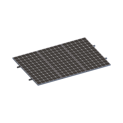Imagen de Kit De Minirieles Para Panel Solar Arreglo 1X3  Para Instalación Plano En Lámina