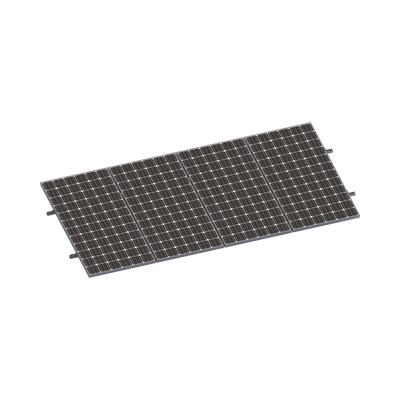 Imagen de Kit De Minirieles Para Panel Solar Arreglo 1X4 Para Instalación Plano En Lámina