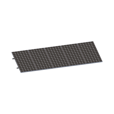 Imagen de Kit De Minirieles Para Panel Solar Arreglo 1X5 Para Instalación Plano En Lámina