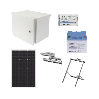 Imagen de Kit de Alimentación PV para CCTV 12 Vcc Hasta Máximo 14 Watts para Cámara y Enlace