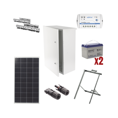 Imagen de Kit de energía solar de 12 Vcc para alimentar radar de velocidad X-RADAR1