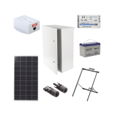 Imagen de Kit Solar de 14 W con PoE Pasivo 24 Vcc para un radio de Ubiquiti airMAX o Cambium ePMP