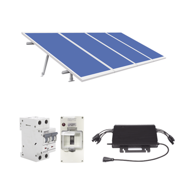 Imagen de Kit Solar para Interconexión de 1.8KW de Potencia Pico 220Vca con Microinversor y 4 Módulos de 450 W (Incluye Montaje y Protecciones).