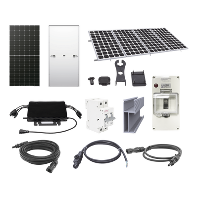 Imagen de Kit Solar para Interconexión de 2.2KW de Potencia Pico 220Vcc con Microinversor y 4 Módulos de 575 W (Incluye Montaje y Protecciones)
