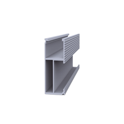 Imagen de Riel 8 para montaje de módulos fotovoltaicos de aluminio anodizado de 2700mm.