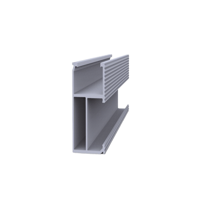 Imagen de Riel 8 para montaje de módulos fotovoltaicos de aluminio anodizado de 4050mm.