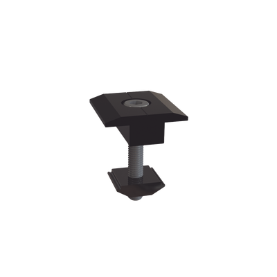 Imagen de Sujetador Intermedio 30 mm para montaje de paneles solares en riel 5 Y 8 con anodizado negro