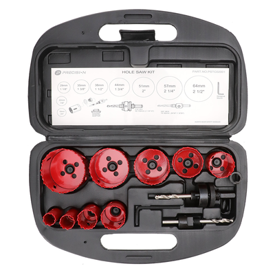 Imagen de Juego de 13 Brocas Sierra Bimetálica con Adaptadores y Estuche. (3/4", 7/8", 1-1/8", 1-3/8",  1-1/2", 1-3/4", 2", 2-1/4", 2-1/2")