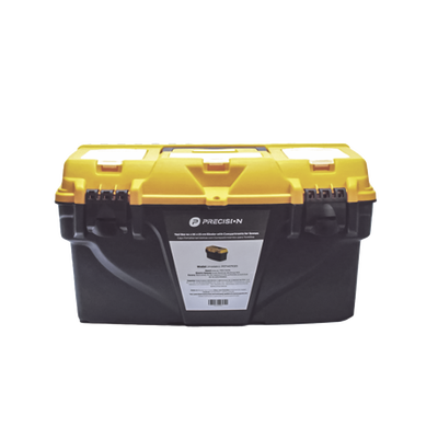Imagen de Caja Porta Herramientas 17", 44x26x23 cm Bicolor con Compartimientos para Tornillos.