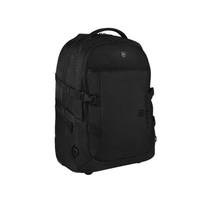 Imagen de Mochila VX Sport EVO con Ruedas, Mango Telescópico y Correas al Hombro. Fabricada en Poliéster Negro repelente al Agua. Backpack on Wheels.