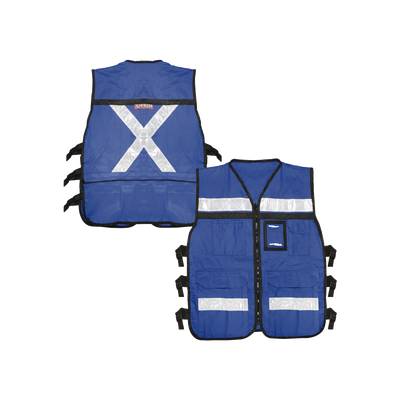 Imagen de Chaleco Reflejante con 6 Bolsas Externas / 6 Broches ajustables / Talla Extra Grande.