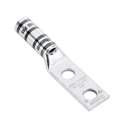 Imagen de Terminal de Compresión Pan-Lug™ de Barril Largo, de Dos Orificios de 1/2", para Cable 6 AWG, Espacio entre Orificios de 1.75".