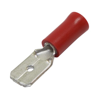 Imagen de Terminal tipo macho aislada / 22 - 16 AWG / Rojo / Paquete de 25 piezas.
