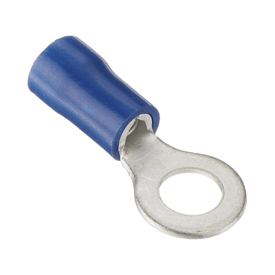 Imagen de Terminal tipo ojo / 1 / 4 " / 16 - 14 AWG / Azúl / Paquete de 25 piezas.
