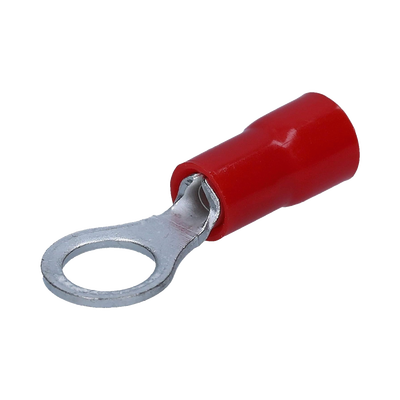 Imagen de Terminal tipo ojo / 1 /  4 " / 22 - 16 AWG / Rojo / Paquete de 25 piezas.