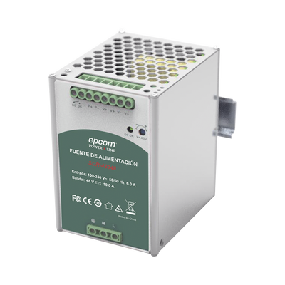 Imagen de Fuente de Poder Industrial 48 Vcc @ 10A / 480W / Función relay Vcc  / Función de Conexión Paralelo / Riel Din