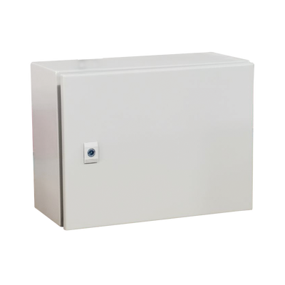 Imagen de Gabinete de Acero IP66 Uso en Intemperie (500 x 300 x 300 mm) con Placa Trasera Interior Metálica y Compuerta Inferior Atornillable (Incluye Chapa y Llave T). Ideal para Centros de Carga y Tableros de Control