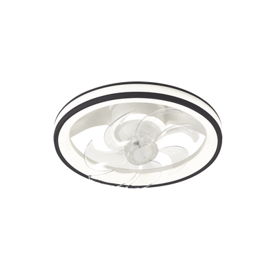 Imagen de Ventilador de Techo con Luminario LED de  110 V CA 50/60 Hz /  88 W /4500 Lm / 6500 - 4 000 - 2 700 K /3 Tonos de Luz / 501 mm / 6 Velocidades / Dimeable / Color Blanco y Negro.