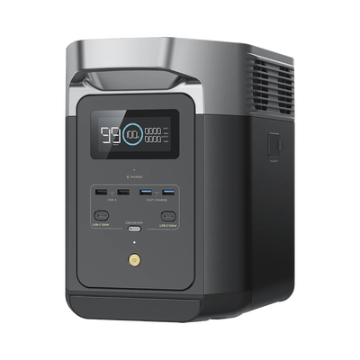 Imagen de Estación de Energía Portátil Delta 2 1024Wh Litio LFP / 6 AC 1800 W (Max. 2200W) / 2 USB-C 100W / Capacidad para Aumentar Respaldo / Cargador de Coche 10A a 12.6V / Conectividad WiFi y Bluetooth (App) / Carga Solar 500W Max.