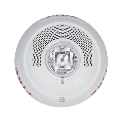 Imagen de Bocina con Lámpara Estroboscópica, Montaje en Techo, Color Blanco, Nuevo Diseño Moderno y Elegante y Menor Consumo de Corriente