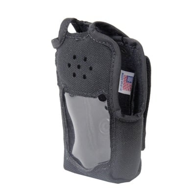Imagen de Funda de Nylon, lazo-cinto, capuchón con broches / botones y visor  frontal para IC-F50/F50V, IC-F60/F60V.