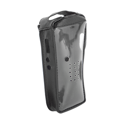 Imagen de Funda Reforzada de piel con frente transparente para radios TK-2212, TK-2212L, TK-3212 y TK-3212L.
