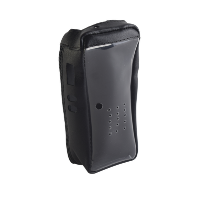 Imagen de Funda de piel reforzada con visor frontal transparente, para radios NX-200, NX-300.