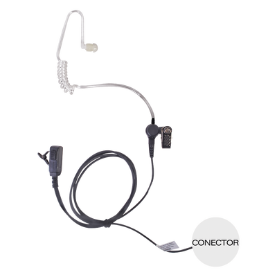 Imagen de Micrófono - audífono de solapa con tubo acústico transparente para KENWOOD PKT23K con tubo acústico de PU (grado médico)
