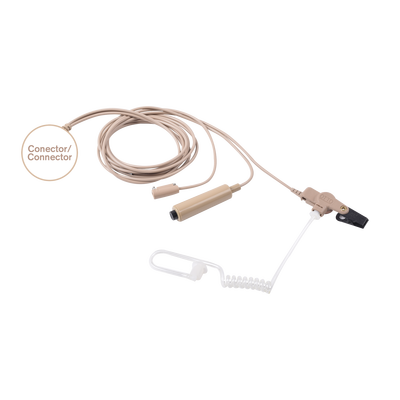 Imagen de Kit de Micrófono-Audífono profesional de 3 cables para KENWOOD NX-200/300/410, TK-480/2180/3180