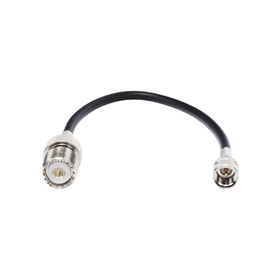 Imagen de Jumper Adaptador de Conector Mini UHF Macho a UHF Hembra (SO-239), Níquel/ Oro y Plata/ Delrin.